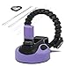 MORLA Straw Lid/Cap for Hydro Flask Wide Mouth Sports Water Bottle with Paracord Handle.(Purple/Black)