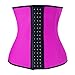 Charmian Women's Latex Waist Training Underbust Corset Weight Loss Body Shaper Pink Large