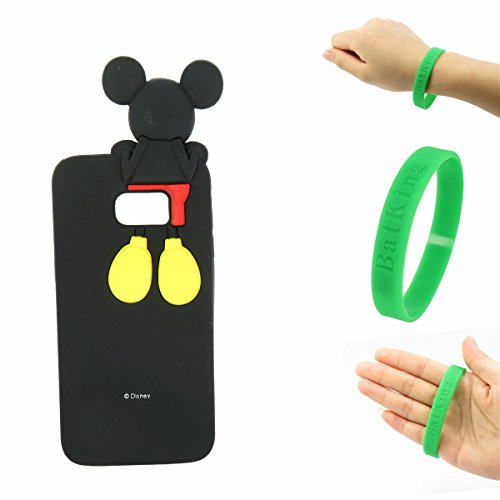 S7 Edge Case,Galaxy S7 Edge Minnie Mickey Case,Bat King 3D Cute Cartoon Mouse Minnie Soft Silicon Gel Rubber Case Cover Skin for Samsung Galaxy S7 Edge(Hide Mickey)