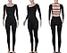 Bluewolfsea Women's Sexy Club Bodysuit Long Sleeve Bandage Bodycon Jumpsuit Romper
