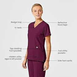 WonderWink W123 Women’s Stylized V-Neck Scrub Top