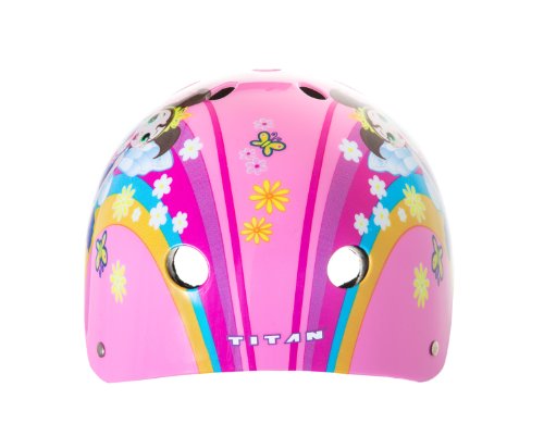 Titan Flower Princess Pink Helmet 11-Vent Multi-Sport Skateboard and BMX, Youth Size Small