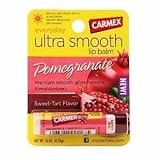 Carmex Ultra Smooth Lip Balm, SPF 15, Pomegranate, .15 Oz (Pack of 6)