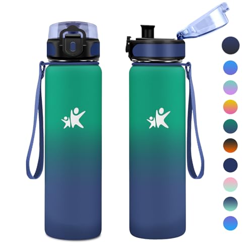 KollyKolla Trinkflasche Edelstahl 500ml, Thermosflasche, BPA-Frei Isolierflasche, Auslaufsicher Thermoskanne, Wasserflasche für Kinder, Schule, Sport, Sprudel, Fitness, Outdoor, Camping