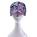 ZLYC Women Vintage Flower Floral Pattern Adjust Sport Outdoor Hat Baseball Cap (navy)