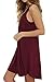 MOLERANI Women's Sleeveless Summer Swing Tank Sundress(Wine Red,2XL)