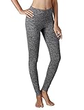 Yogareflex Women's Active Yoga Running Pants Workout Leggings – Hidden Pocket , Charcoalheather , Large