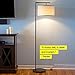 Brightech Montage Modern Floor lamp, LED Floor Lamp for Living Rooms & Offices - Tall Standing Lamp for Bedroom Reading - Corner Pole Lamp for Contemporary Home Decor - Black