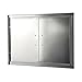 CO-Z Outdoor Kitchen Doors, 304 Brushed Stainless Steel Double BBQ Access Doors for Outdoor Kitchen, Commercial BBQ Island, Grilling Station, Outside Cabinet, Barbeque Grill, Built-in (30.5