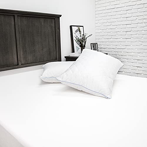 SensorPEDIC GelInfused Memory Foam Cluster Bed Pillow, White 2 Count