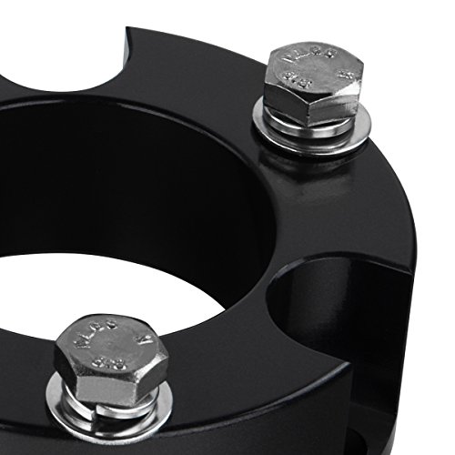 Supreme Suspensions - Front Leveling Kit for Toyota Tacoma 4Runner FJ Cruiser 3" Front Suspension Lift Aircraft Billet Strut Spacers 2WD 4WD (Black)
