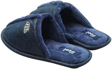 Ifoot Men's Antique Style Soft and Warm Non-skid Leather Indoor Slippers