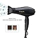 VASLON 1875W Lightweight Negative Ions Hair Blow Dryer with Concentrator Nozzle 2 Speed and 3 Heat Settings Cool shot button DC Motor