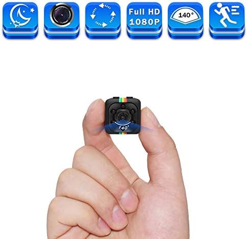 Mini Spy Hidden Camera, Full HD 1080P Smallest Wireless Spy Body Cameras, Nanny Cam with Night Vision and Motion Detection, Action Cam with Loop Recording for Home Security Monitoring