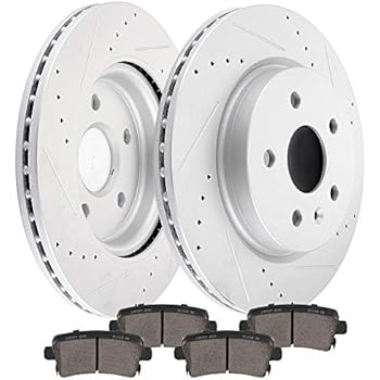 Amazon Com Brake Kit Scitoo Slotted Rotors And Ceramic