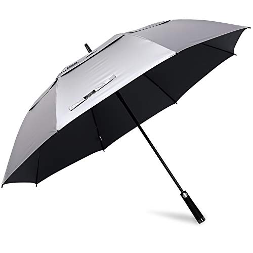 Photo 1 of G4Free 62/68 Inch UV Protection Golf Umbrella Auto Open Vented Double Canopy Oversize Extra Large Windproof Sun Rain Umbrellas