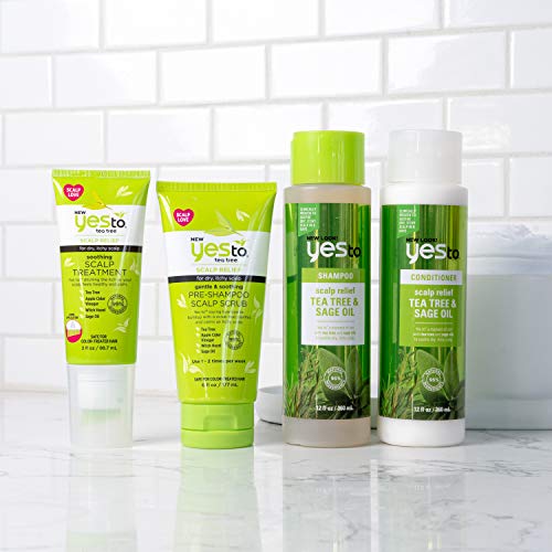 Yes To Tea Tree Scalp Relief Gentle & Soothing Pre-Shampoo ...