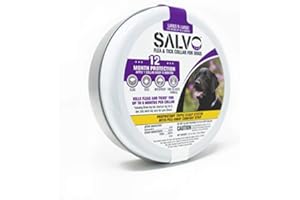SALVO Flea and Tick Collar for Dogs - Pack of 2 for 12 Months of Protection - Waterproof, Durable Dog Collar - Flea and Tick Prevention for Dogs (Large)