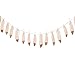 Ling's moment 10FT Rose Gold Glitter Dipped Light Peach Feather Banner Garland for Boho Bedroom Teepee Decorations, Boho Theme Wedding Bridal Baby Shower Decor