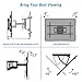 EVERVIEW Full Motion TV Wall Mount Bracket fits for Most 37-75 inch LED,LCD,OLED Flat Curved TVs,Dual Articulating Arms Swivels Tilts Rotation, VESA 600X400mm,132lbs,Fits 12/16