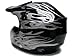 TMS Youth Kids Black Flame Dirt Bike Off-road Motocross Helmet Atv Mx (Large)