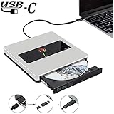External CD DVD Drive USB3.0 NOLYTH USB C Superdrive CD DVD Burner Player Writer Optical Drive Compatible with Apple Mac MacBook Pro Air iMac Laptop and windows10 (Silver)