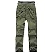 Kids Monolayer Can be Split Super Stretch Quick Drying Outdoor Pants 3301 Army Green Medium
