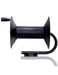Goplus   Carrete manual de metal para manguera de aire con manivela y soporte de montaje, 100 pies de capacidad