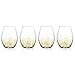 Fitz and Floyd Luster Stemless Glasses (Set of 4), Gold