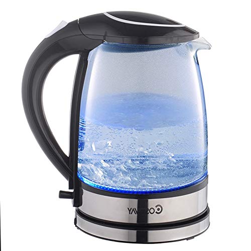 Click Here to See More Images Good concept 1500W 2.0 L Capacity Kettle Hot Water Electric Glass Kettle Hot Water with Blue LED Light