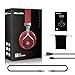 Bluedio T3 Extra Bass Bluetooth Headphones On Ear with Mic, 57mm Driver Folding Wireless Headset, Wired and Wireless Headphones for Cell Phone/TV/PC Gift (Red)
