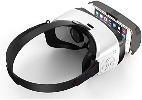 VIEW VR - ALL NEW! 2017!, Virtual Reality Headset with Built In Bluetooth Control - Best for iPhone &amp; Android