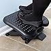 Version 2019 Under Desk Foot Rest & Adjustable Footrest - Ergonomic Footrest for Desk Soothes Your Tired & Achy Feet - Office Foot Rest Under Desk with Foot Massager (Charcoal Grey) - Best Footrests