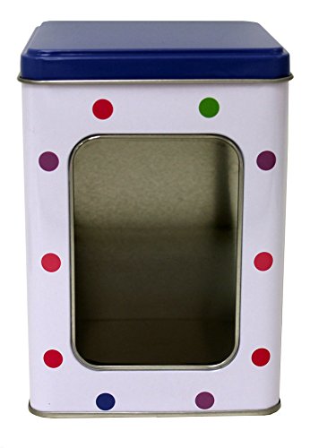 The Tin Box Company 092207-12 Confetti Cube Tin, Mulit Color Confetti