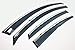 Premium Smoke Tinted Window Visor Rain Guard Deflector W/Clips & Chrome Trim Compatible with for 2013-2015 Nissan Altima 4 Door Sedan