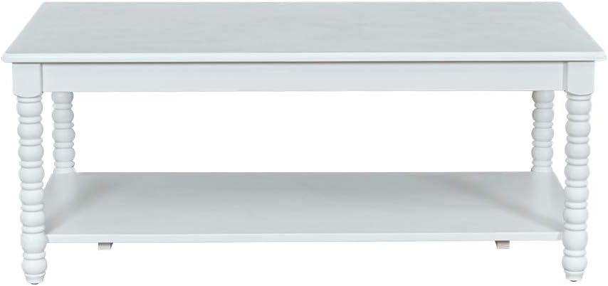  Brand – Ravenna Home Traditional Solid Pine Coffee Table, 23.62"W, White: Furniture & Decor