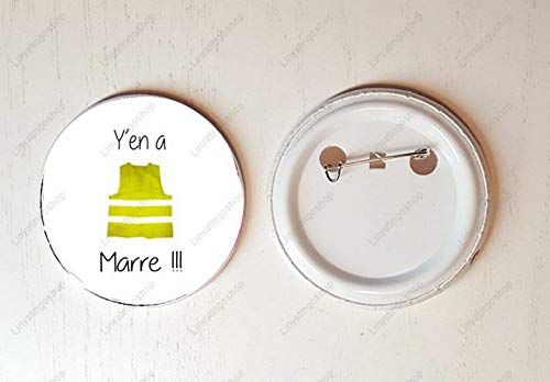 Badge 58 Mm Gilet Jaune Yen A Marre Amazonfr Handmade