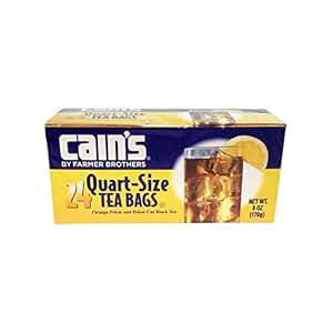 Amazon.com : Cain's Orange Pekoe & Pekoe Cut Black Tea Quart Size Tea ...