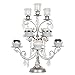 Amalfi Decor 8-Piece Dessert Cupcake Stand, Large Pastry Candy Cake Cookie Tray Tower Holder Plate for Wedding Event Birthday Party, Display Pedestal with Votive Candle Holders, Silver