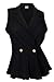 eVogues Plus Size Spread Collar Sleeveless Vest Top