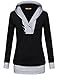Miusey Womens Long Sleeve Color Block Lightweight Pullover Sweatshirt Hoodies