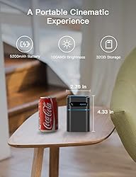 NexiGo Smart WiFi Mini Portable Projector, 4K
