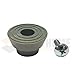 Door Stopper Replacement Rubber Tips - Ribbed Rubber Foot Door Stop Tips for Kickdown/Drop Down Door Stop Holder - Pack of 5 Durable Rubber Door Stoppers with Screws - Grey