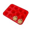 SUPER KITCHEN Grote Muffinvorm Van Siliconen Voor 12 Muffins, Anti-aanbaklaag Muffinplaat, Cupcake Blik, Brownies…