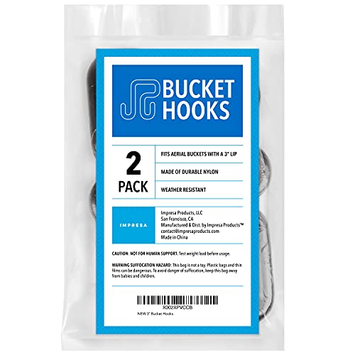 [2 Pack] Lineman Bucket Hooks to Secure Tool Apron or Oval Bag fits 2