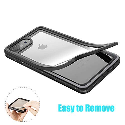 IEVEI Waterproof Case for iPhone 7 Plus/8 Plus 5.5inch, Shockproof Underwater Case with Floatable Strap