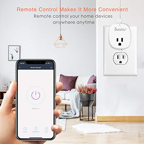 Smart Plug with USB Port 2.4 GHz WiFi Wall Outlet, Smart Plugs 4 Pack
