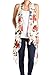 Triple9shop Women's Open Asymmetrical Hem Vest Cardigan (One Size, Rose - Beige)