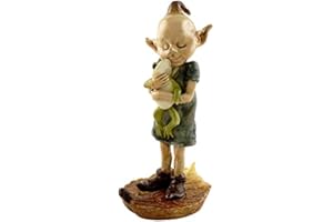 Top Collection Miniature Fairy Garden and Terrarium Statue, Garden Pixie Elf Hugging Frog