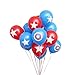 Astra Gourmet 24-Pack Red Blue Captain America Theme Balloons Superhero Balloons for Kids Birthday Party Favor Supplies Decorations - Large 12